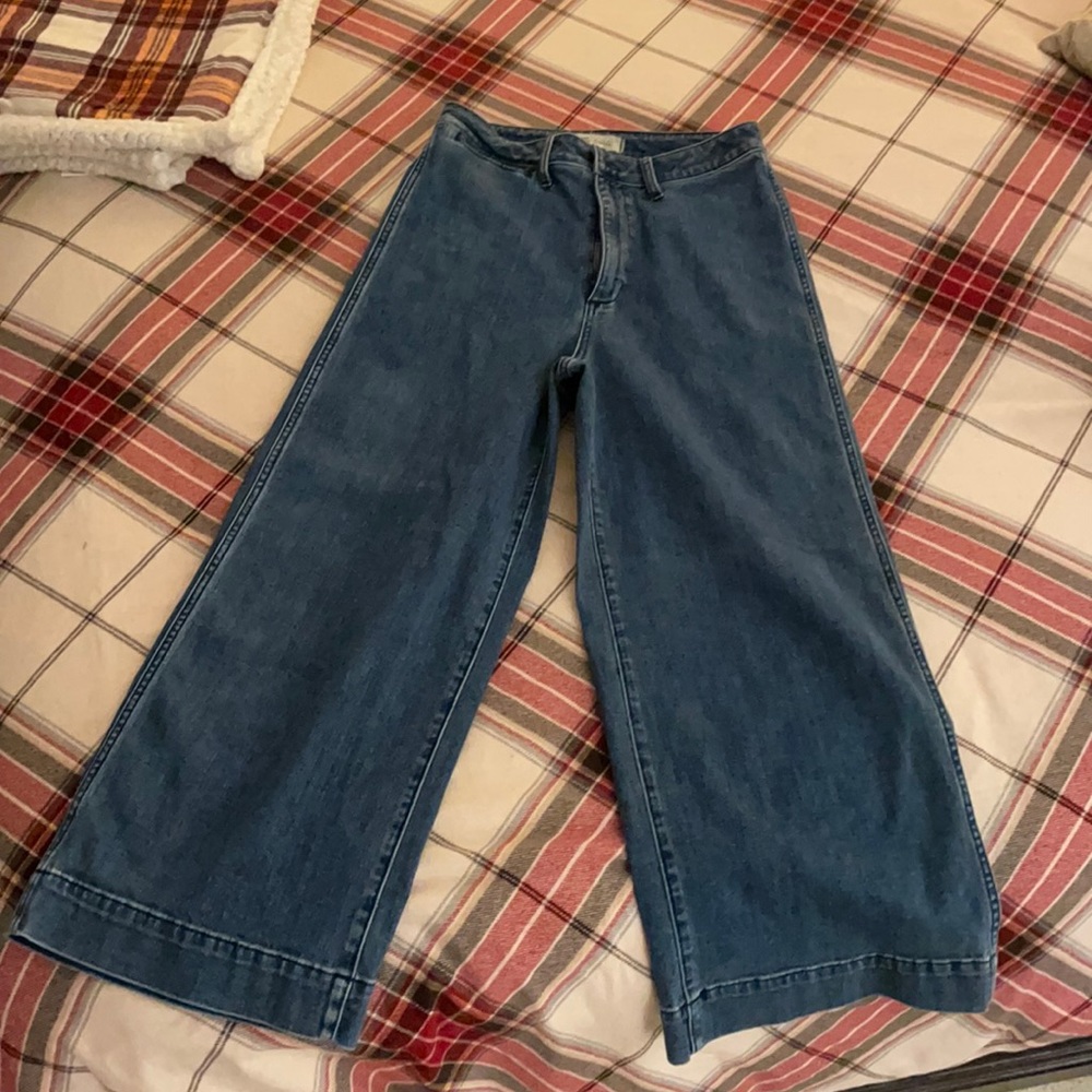 Madewell Emmett wide leg crop jeans